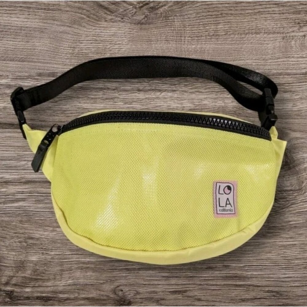 LOLA California Fanny Pack Sling Bag Waist Pouch Yellow Neon Mondo 80s Style Fun